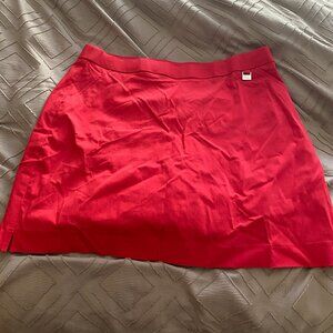 Rafaella Size XL Women's Stretch Skorts Red Active Comfort Built-in Shorts